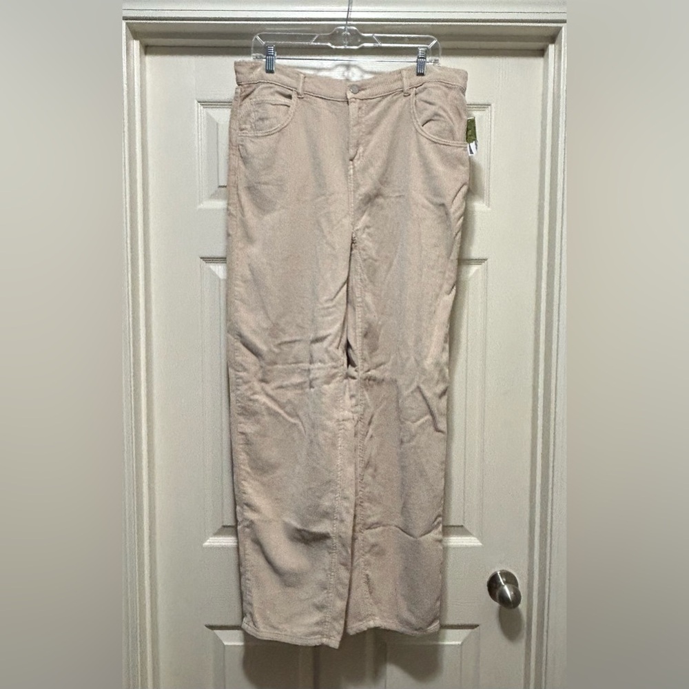 Urban Outfitters BDG High & Wide Tan Corduroy Pants Size 14